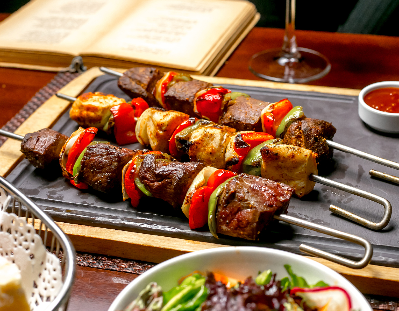 Sizzling kebabs served at Square Pizza Kebab House in Edinburgh